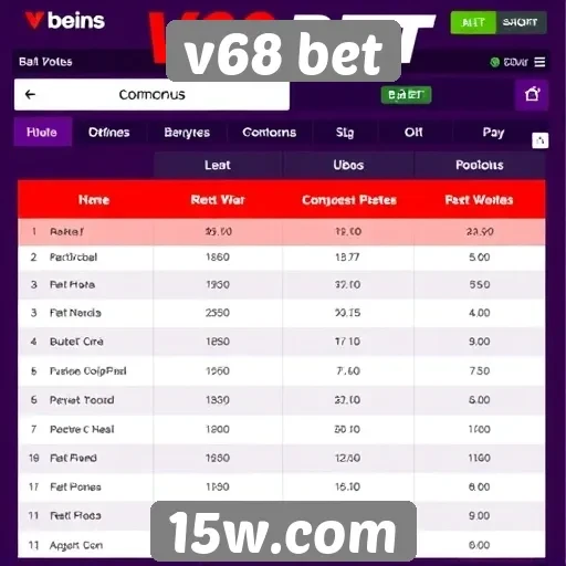Comparativo de bônus e promoções do v68 bet